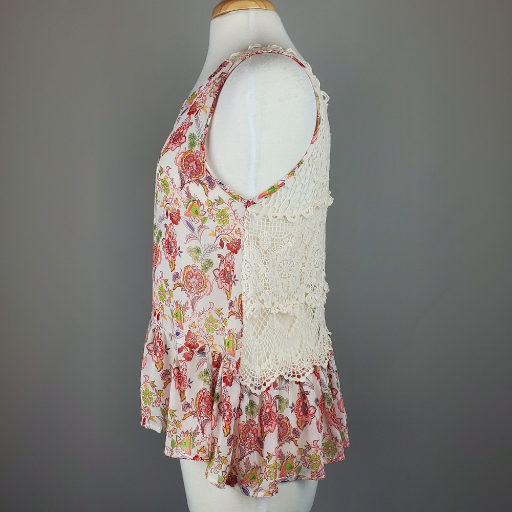Altar'd State Crochet Back Floral Top